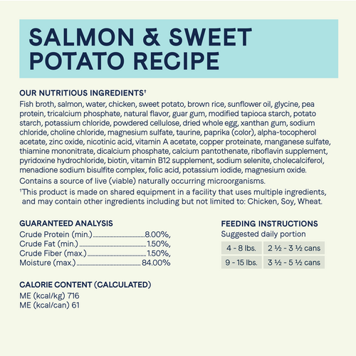 Canidae® Balanced Bowl Salmon & Sweet Potato Recipe Wet Cat Food (3-oz, single)