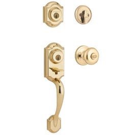 Montara Entry Handleset, 2-Point Locking, Polished Brass