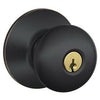 Entry Lockset, Plymouth Knob, Aged Bronze