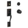 Entry Door Handleset Lockset, Addison Georgian, Single Cylinder, Aged Bronze