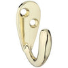 Hook, Robe, Single-Prong, Polished Brass