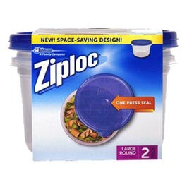 Food Storage Containers, Round, Large, 2-Ct., 48-oz.