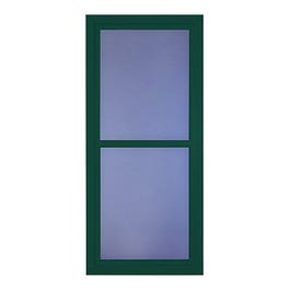 Easy Vent Selection Storm Door, Full-View Glass, Green, 36 x 81-In.