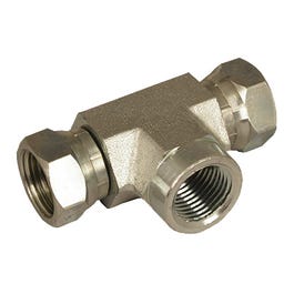 .5-In. Female Pipe x .5-In. Female Pipe T Fitting Swivel Hydraulic Adapter