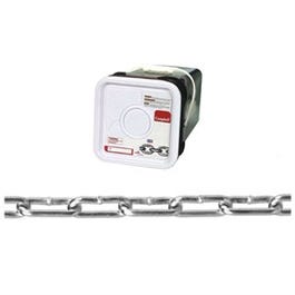 Coil Chain, Straight Link, Zinc Plated, 1/0, 250-Ft.