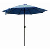 Patio Market Umbrella, Aluminum Frame, Sapphire Blue Olefin, 9-Ft.