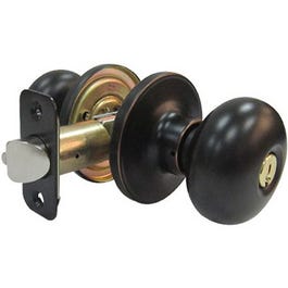 Mushroom Entry Lockset, Aged Bronze