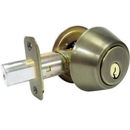 Double-Cylinder Deadbolt, Antique Brass