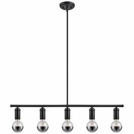 5-Light Linear Pendant, Matte Black