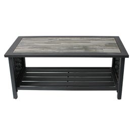 Carrington Coffee Table, Aluminum/Woven