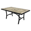 Cambridge Dining Table, Cast Aluminum, 40 x 66-In.