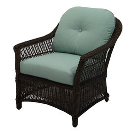 Bermuda Lounge Chair, All-Weather Wicker, Steel Frame