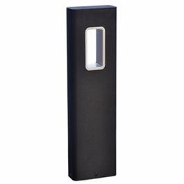 LED Bollard Light, Black Aluminum, 65 Lumens, 2-Watt