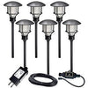 LED Path Light Set, Black Plastic, 16 Lumens, .9-Watt, 6-Pc.