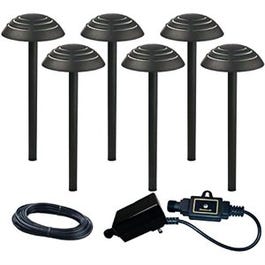 LED Path Light, Black Aluminum, 55 Lumens, 1.7-Watt, 6-Pc.