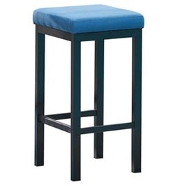 Claremont Patio Barstools, Blue With Black Frame