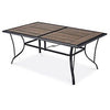 Charleston Tile-Top Patio Dining Table, Wood-Look, 67 x 41-In.