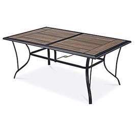 Charleston Tile-Top Patio Dining Table, Wood-Look, 67 x 41-In.