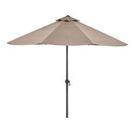 Charleston Patio Sling Umbrella, Taupe, Steel, 9-Ft.