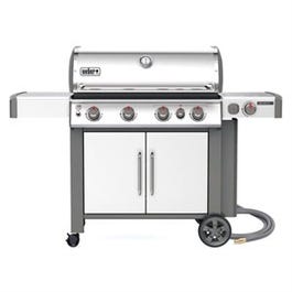 Genesis II S-435 4-Burner Natural Gas Grill, 48,000-BTUs + Side & Sear Burners, Stainless Steel