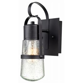 Helm Collection Outdoor Wall Lantern, Matte Black