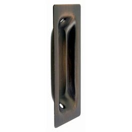 Flush Door Pull, Antique Brass, 3.25 x 1-3/8-In.