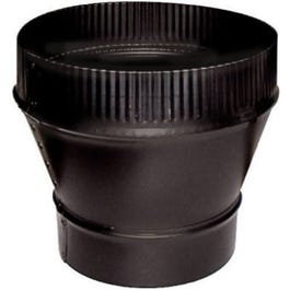 Black Stove Pipe Flue Increaser, Large End Crimp, 24-Ga., 4 x 5-In.