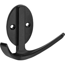 Modern Double Robe Hook, Oil-Rubbed Bronze, 3-In.