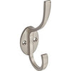 Modern Coat & Hat Hook, Satin Nickel, 5.5-In.