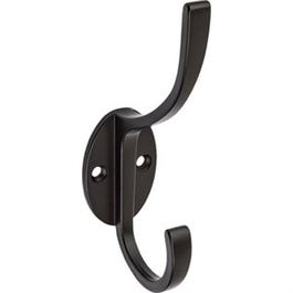 Modern Coat & Hat Hook, Oil-Rubbed Bronze, 5.5-In.