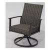 Nantucket Patio Dining  Swivel Rocker Chair, Steel + Woven Fabric