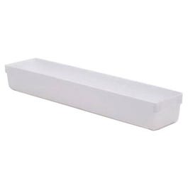 Plastic Drawer Organizer, White, 15 x 3 x 2-In.