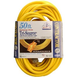 50-Ft. 12/3 Yellow American Contractor Series Outdoor Cord