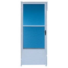 Storm Door, Self-Storing Screen, White Aluminum, 32 x 80 x 1-In.