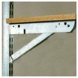 Galvanized Steel Double Shelf Bracket with Fold-Out, 13-In.