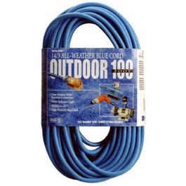 100-Ft. 12/3 SJTW-A, Blue Extension Cord