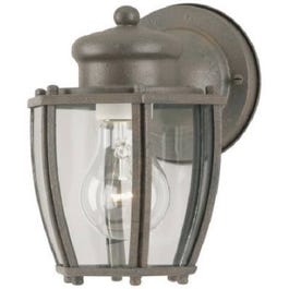 100-Watt Textured Rust Patina Wall-Mount Lantern