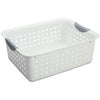 Medium Ultra Basket.  White with Gray Inserts in Handles