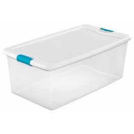 Latching Box, Clear, 106-Qt.