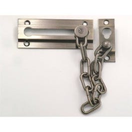 Door Chain Fastener, Satin Nickel