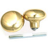 Door Knob Set, Brass, 2-Pk.