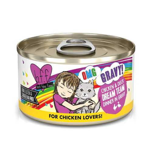Weruva BFF OMG Gravy  Chicken & Duck Dream Team Dinner in Gravy Wet Cat Food