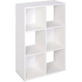 6-Cube Cubeicals Stackable Storage Organizer, White, 35-7/8 x 24-1/4 x 11-5/8-In.