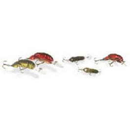 Crawfish Lure, Rebel Wee, Chartreuse/Brown, 2-In.