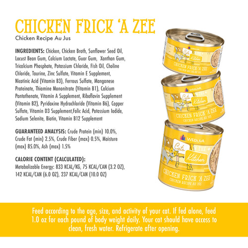 Weruva Cats in the Kitchen Chicken Frick 'A Zee Canned Cat Food