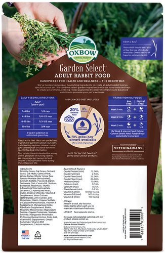 Oxbow Garden Select Adult Rabbit Food