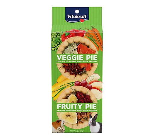 Vitakraft Veggie and Fruity Pie Treat for Rabbits Guinea Pigs and Hamsters (1.27 oz)