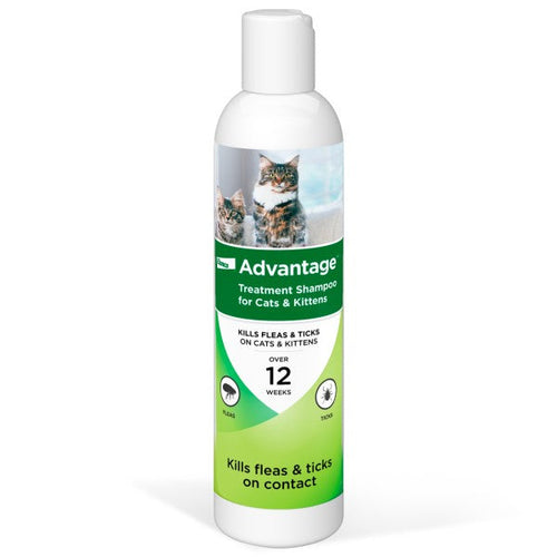 Advantage Cat Flea & Tick Shampoo for Kittens & Adult Cats (8-oz Bottle)