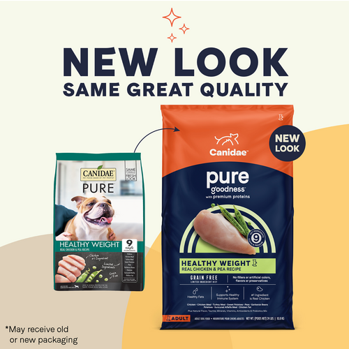 Canidae PURE Grain Free, Limited Ingredient Healthy Weight Dry Dog Food, Chicken and Pea (24-lb)