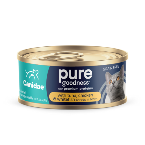 CANIDAE® PURE With Tuna, Chicken and Whitefish in Broth Wet Cat Food (2.46-oz, single)